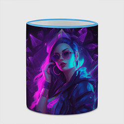 Кружка 3D League of Legends Kaisa Kda style, цвет: 3D-небесно-голубой кант — фото 2