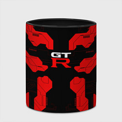 Кружка 3D Nissan GTR - Cyber red, цвет: 3D-белый + черный — фото 2