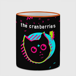 Кружка 3D The Cranberries - rock star cat, цвет: 3D-оранжевый кант — фото 2
