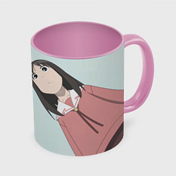 Кружка 3D Azumanga Daioh Аюму Касуга, цвет: 3D-белый + розовый