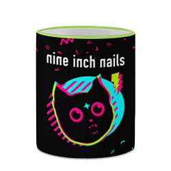 Кружка 3D Nine Inch Nails - rock star cat, цвет: 3D-светло-зеленый кант — фото 2