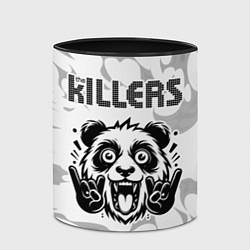 Кружка 3D The Killers рок панда на светлом фоне, цвет: 3D-белый + черный — фото 2