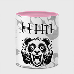 Кружка 3D HIM рок панда на светлом фоне, цвет: 3D-белый + розовый — фото 2
