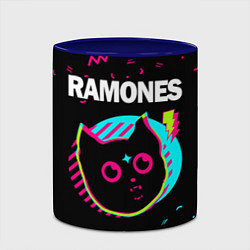 Кружка 3D Ramones - rock star cat, цвет: 3D-белый + синий — фото 2