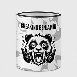 Кружка 3D Breaking Benjamin рок панда на светлом фоне, цвет: 3D-черный кант — фото 2
