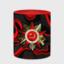 Кружка 3D Великая отечественная война - красные языки, цвет: 3D-белый + красный — фото 2