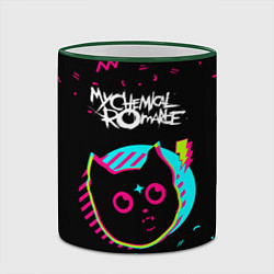 Кружка 3D My Chemical Romance - rock star cat, цвет: 3D-зеленый кант — фото 2