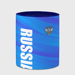 Кружка 3D Россия - синие волны, цвет: 3D-белый + синий — фото 2