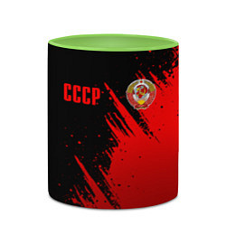 Кружка 3D СССР - черно-красный, цвет: 3D-белый + светло-зеленый — фото 2