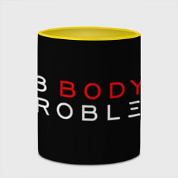 Кружка 3D 3 Body Problem - logo, цвет: 3D-белый + желтый — фото 2
