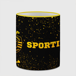 Кружка 3D Sporting - gold gradient по-горизонтали, цвет: 3D-желтый кант — фото 2