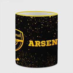 Кружка 3D Arsenal - gold gradient по-горизонтали, цвет: 3D-желтый кант — фото 2