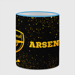 Кружка 3D Arsenal - gold gradient по-горизонтали, цвет: 3D-небесно-голубой кант — фото 2