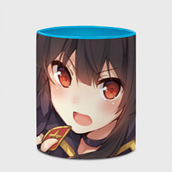 Кружка 3D Konosuba Мэгумин cute, цвет: 3D-белый + небесно-голубой — фото 2