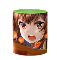 Кружка 3D Konosuba Мэгумин cute, цвет: 3D-белый + светло-зеленый — фото 2