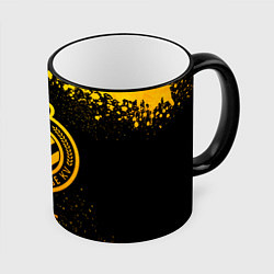 Кружка 3D Club Brugge - gold gradient, цвет: 3D-черный кант