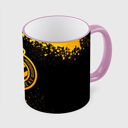 Кружка 3D Club Brugge - gold gradient, цвет: 3D-розовый кант