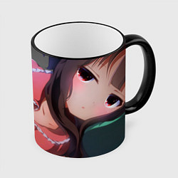 Кружка 3D Konosuba Мэгумин cute, цвет: 3D-черный кант