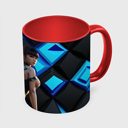 Кружка 3D Stellar Blade Eve пышные формы, цвет: 3D-белый + красный