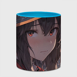 Кружка 3D Konosuba Мэгумин cute, цвет: 3D-белый + небесно-голубой — фото 2