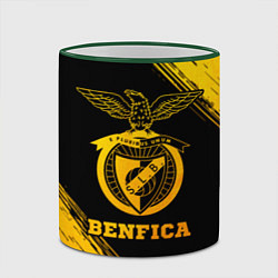 Кружка 3D Benfica - gold gradient, цвет: 3D-зеленый кант — фото 2