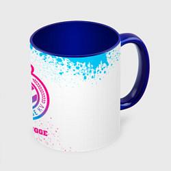 Кружка 3D Club Brugge neon gradient style, цвет: 3D-белый + синий