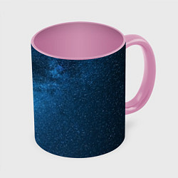 Кружка 3D Космическая вселенная млечный путь, цвет: 3D-белый + розовый