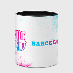 Кружка 3D Barcelona neon gradient style по-горизонтали, цвет: 3D-белый + черный — фото 2