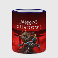 Кружка 3D Персонажи Assassins creed shadows, цвет: 3D-синий кант — фото 2