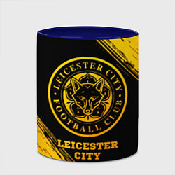 Кружка 3D Leicester City - gold gradient, цвет: 3D-белый + синий — фото 2