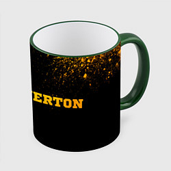 Кружка 3D Everton - gold gradient по-горизонтали, цвет: 3D-зеленый кант