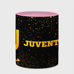 Кружка 3D Juventus - gold gradient по-горизонтали, цвет: 3D-белый + розовый — фото 2