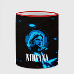 Кружка 3D Nirvana рок бенд краски, цвет: 3D-красный кант — фото 2