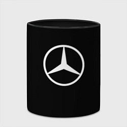 Кружка 3D Mercedes benz logo white, цвет: 3D-белый + черный — фото 2