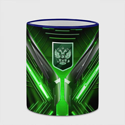 Кружка 3D Кибернетически-патриотический костюм с Гербом Росс, цвет: 3D-синий кант — фото 2