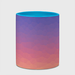 Кружка 3D Эффект рассвета градиентом с кристаллизацией, цвет: 3D-белый + небесно-голубой — фото 2