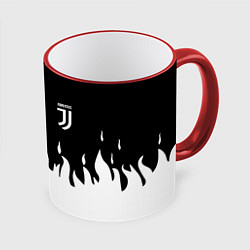 Кружка 3D Juventus fire, цвет: 3D-красный кант