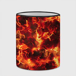 Кружка 3D Огненный элементаль, цвет: 3D-черный кант — фото 2
