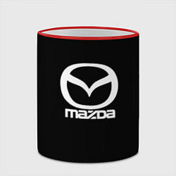 Кружка 3D Mazda logo white, цвет: 3D-красный кант — фото 2