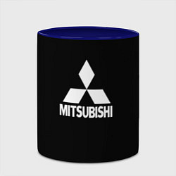 Кружка 3D Mitsubishi logo white, цвет: 3D-белый + синий — фото 2