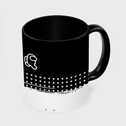Кружка 3D Among us геометрия, цвет: 3D-белый + черный