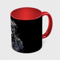 Кружка 3D Веном Снейк Metal gear, цвет: 3D-белый + красный