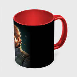 Кружка 3D Веном Снейк из игры Metal gear, цвет: 3D-белый + красный