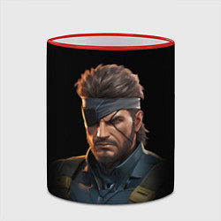 Кружка 3D Веном Снейк из игры Metal gear, цвет: 3D-красный кант — фото 2