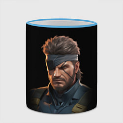 Кружка 3D Веном Снейк из игры Metal gear, цвет: 3D-небесно-голубой кант — фото 2