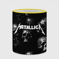 Кружка 3D Metallica - logo rock group, цвет: 3D-желтый кант — фото 2