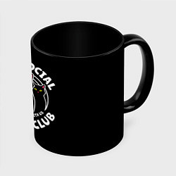 Кружка 3D Антисоциальные кошки, цвет: 3D-белый + черный