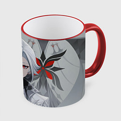 Кружка 3D Arlecchino Genshin Impact, цвет: 3D-красный кант
