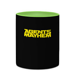 Кружка 3D Agents of Mayhem, цвет: 3D-белый + светло-зеленый — фото 2