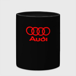 Кружка 3D Audi red logo, цвет: 3D-белый + черный — фото 2